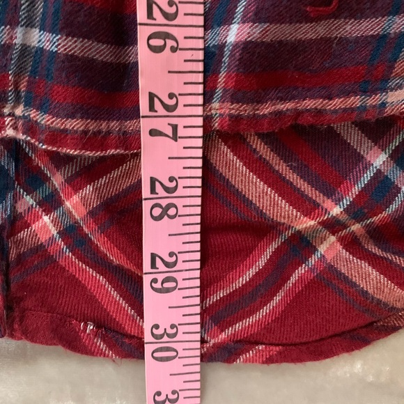 Lucky brand plaid long sleeve button down shirt slight high-low EUC - Picture 6 of 7